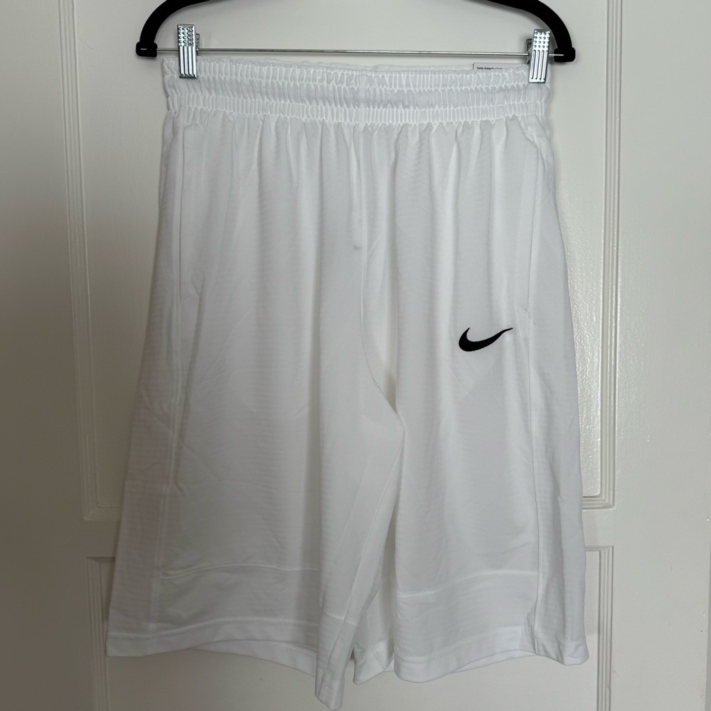 Nike White and Black Athletic Shorts Lightweight Performance